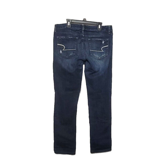 American Eagle Skinny 77 Distressed Jeans Womens Size 6 Long Stretch Denim - Picture 2 of 9